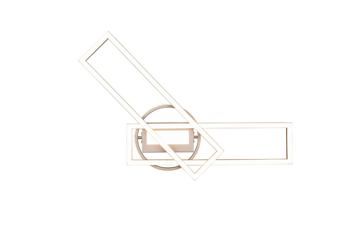 LED-DECKENLEUCHTE Twister 90/24,5/8,5 cm   - Nickelfarben, Basics, Metall (90/24,5/8,5cm)