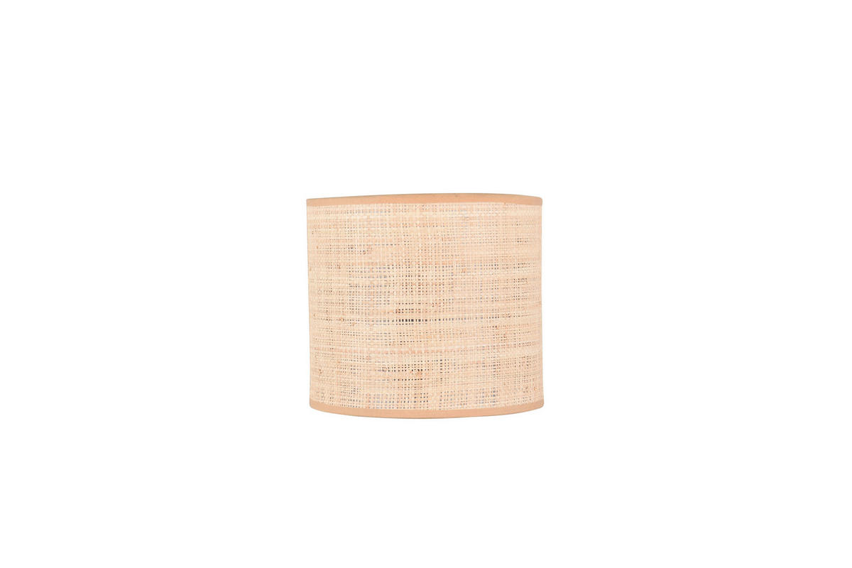 WANDLEUCHTE Aimee 23/20,5/12 cm  - Schwarz/Naturfarben, Natur, Textil/Metall (23/20,5/12cm)