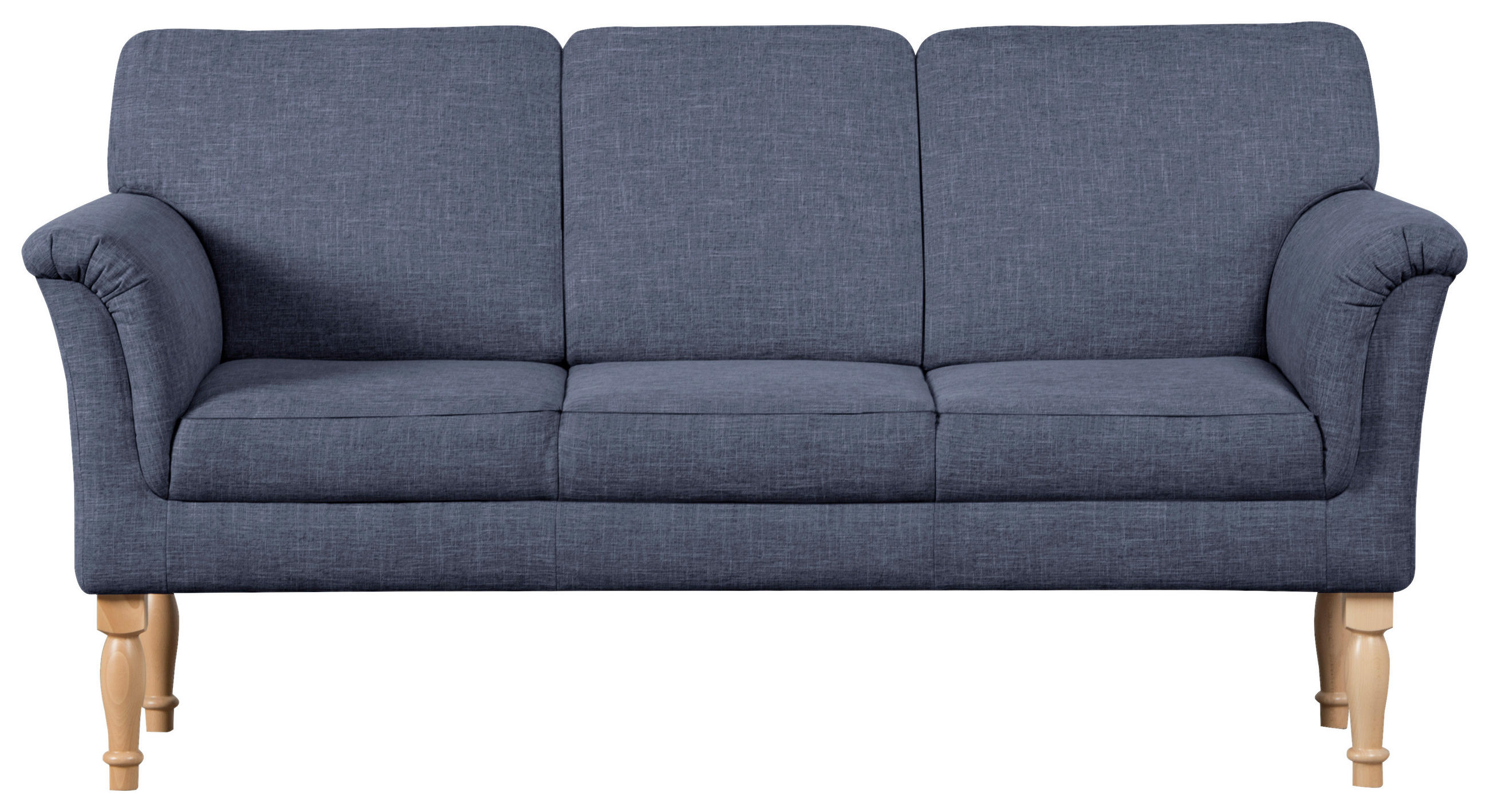 KÜCHENSOFA 186/96/80 cm  in  - Blau/Naturfarben, Romantik / Landhaus, Holz/Textil (186/96/80cm) - Sit & More