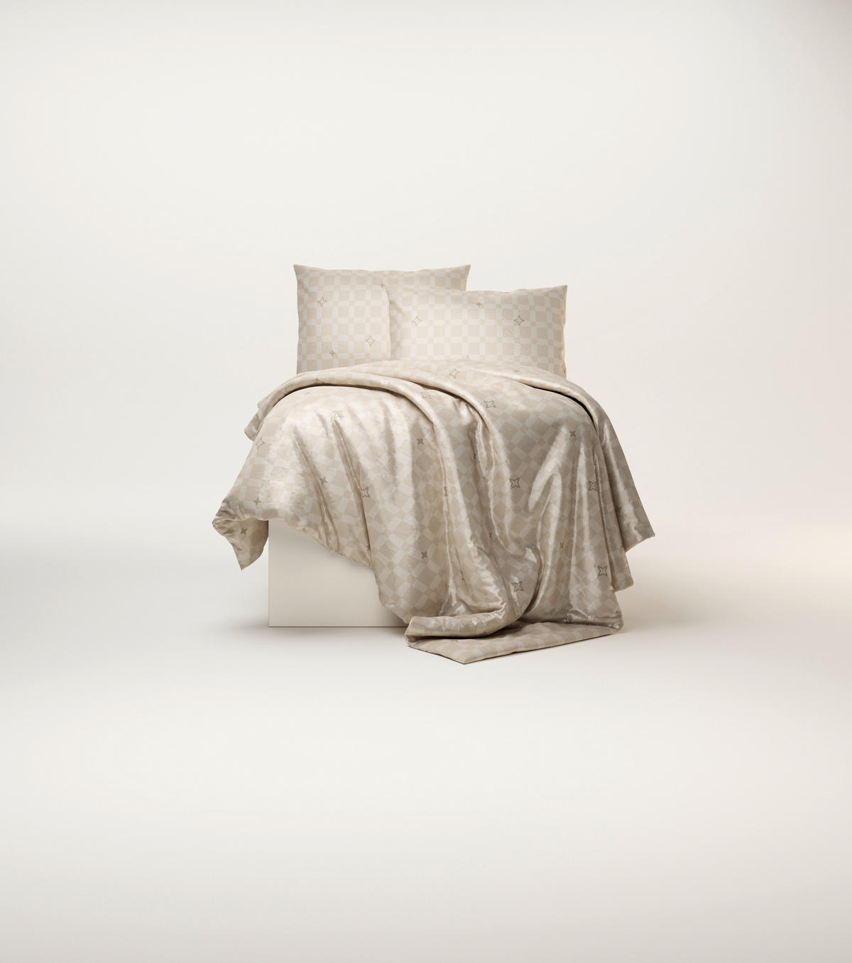 BETTWÄSCHE Satin 140/200 cm  - Creme, Design, Textil (140/200cm) - Ambia Home