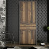 AKTENSCHRANK Braun, Dunkelgrau  - Dunkelgrau/Braun, KONVENTIONELL, Holzwerkstoff/Kunststoff (86/221/42cm) - MID.YOU
