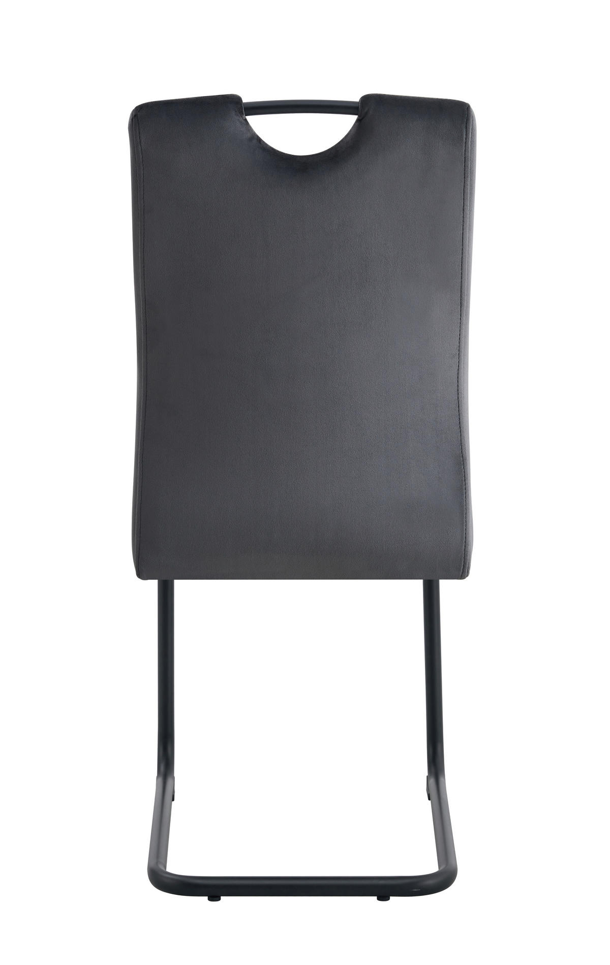 SCHWINGSTUHL-SET 2 Stück  in Webstoff  - Anthrazit/Schwarz, MODERN, Textil/Metall (43/98/61cm) - MID.YOU