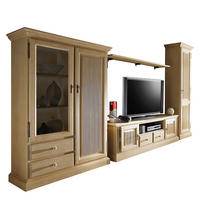 WOHNWAND 4-teilig  in Beige  396/217/47 cm  - Beige, Design, Holz (396/217/47cm) - Livetastic