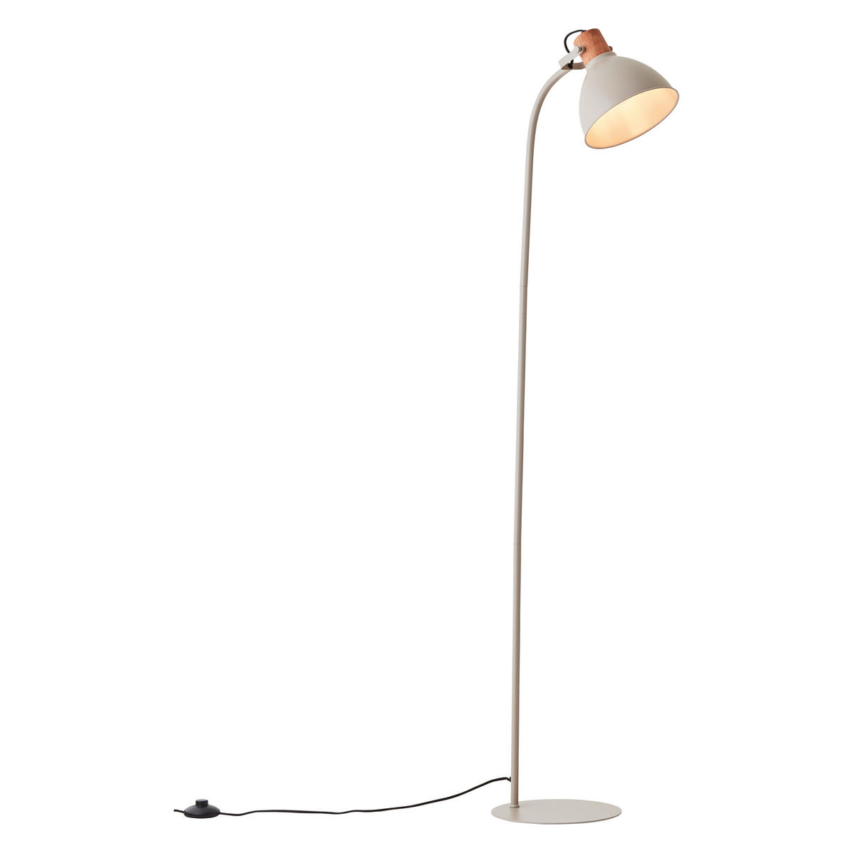 STEHLEUCHTE - Taupe, Basics, Holz/Metall (35/150cm) - Brilliant