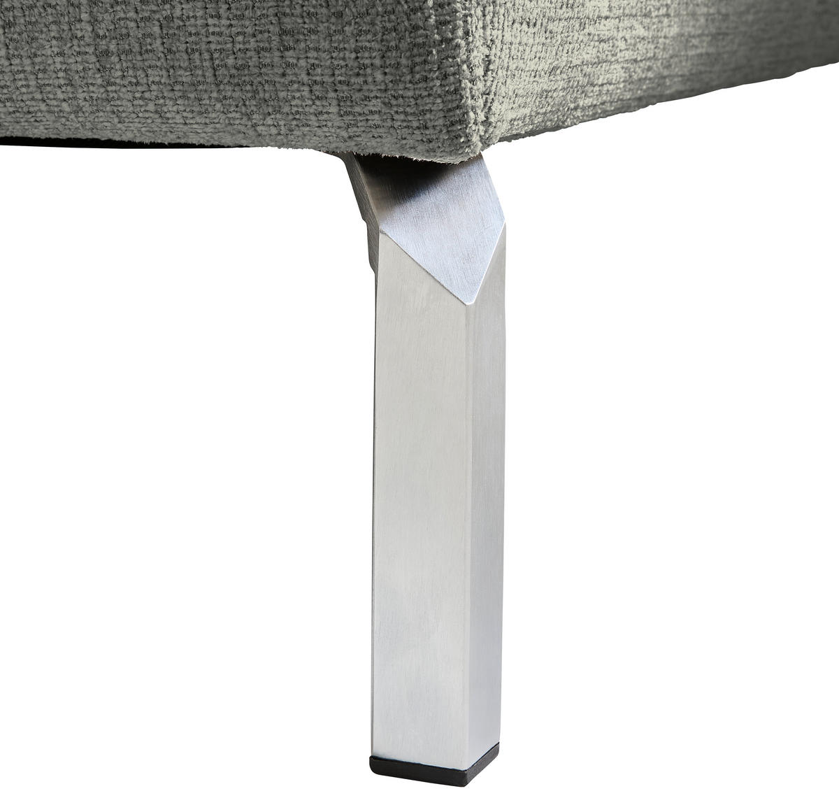 ECKSOFA in Flachgewebe Dunkelgrau  224/282 cm  - Chromfarben/Dunkelgrau, KONVENTIONELL, Textil/Metall (224/282cm) - Hom`in