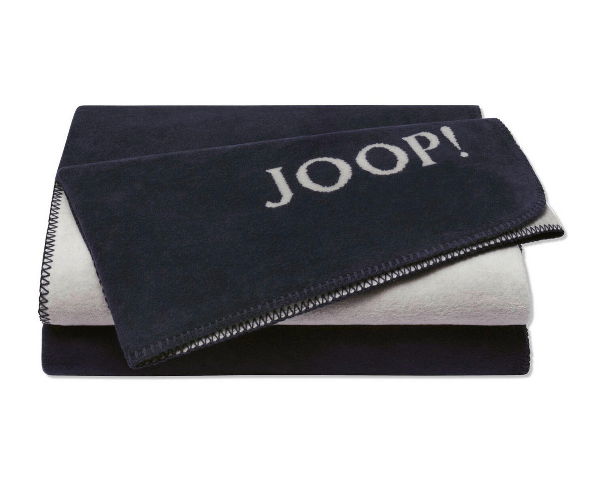 WOHNDECKE JOOP! DOUBLEFACE-UNI 150/200 cm  - Hellgrau/Dunkelblau, Basics, Textil (150/200cm) - Joop!