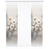 FLÄCHENVORHANG  3 Stück  blickdicht  60/245 cm   - Hellgrau/Naturfarben, Natur, Textil (60/245cm)