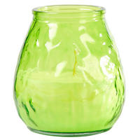 KERZE IM GLAS - Weiss/Gelb, Trend, Glas/Naturmaterialien (9,5/9,5/10cm)