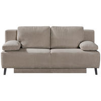 SCHLAFSOFA in Cord Hellbraun  - Hellbraun/Schwarz, Modern, Textil/Metall (197/92/88cm) - Novel