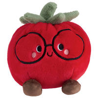 PLÜSCHFIGUR  - Rot/Braun, Trend, Kunststoff/Textil (16/18/15cm) - Patinio