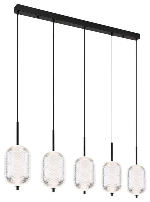 VISEČA LED-SVETILKA   //3000-6500 K/230 V/ - črna/prozorno, Konvencionalno, kovina/umetna masa (118/15/120cm) - Globo