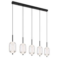 VISEČA LED-SVETILKA   //3000-6500 K/230 V/ - črna/prozorno, Konvencionalno, kovina/umetna masa (118/15/120cm) - Globo