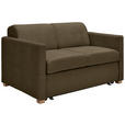 SCHLAFSOFA Flachgewebe Olivgrün  inkl. Bettkasten, Schlaffunktion, Rücken echt  - Buchefarben/Naturfarben, KONVENTIONELL, Holz/Textil (144/81/97,5cm) - Carryhome