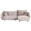 HÖRNSOFFA i plysch beige  - beige/svart, Klassisk, textil/plast (270/170cm) - MID.YOU