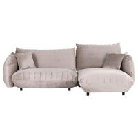 HÖRNSOFFA i plysch beige  - beige/svart, Klassisk, textil/plast (270/170cm) - MID.YOU