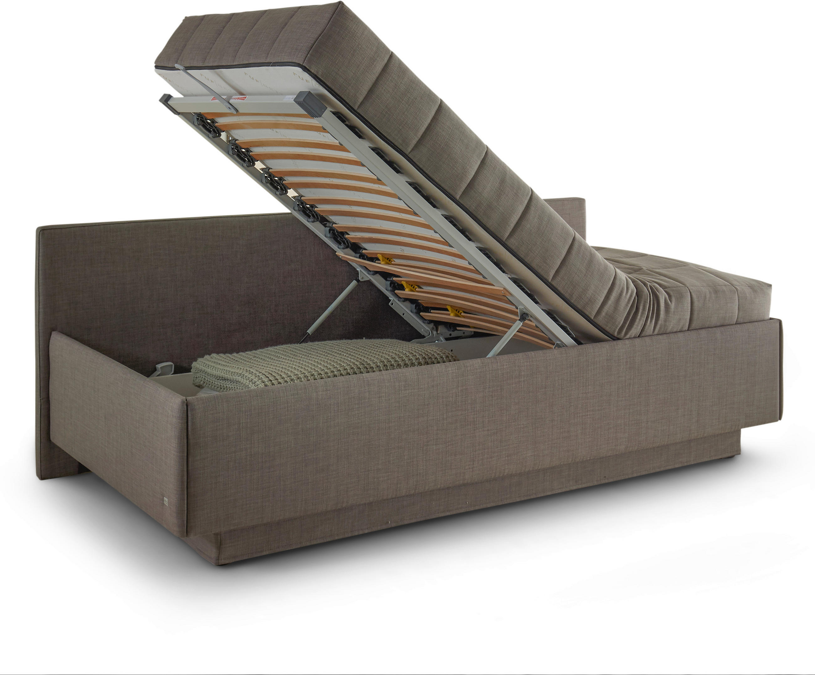 Thumbnail - RUF Betten Polsterliege, Braun, Textil, H3, Höhe ca. 22 cm, 100x200 cm, Blauer Engel, Goldenes M, Made in Germany, Dgm, ...