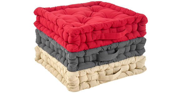 BOXKISSEN - Anthrazit, KONVENTIONELL, Textil (40/40/7cm) - Novel