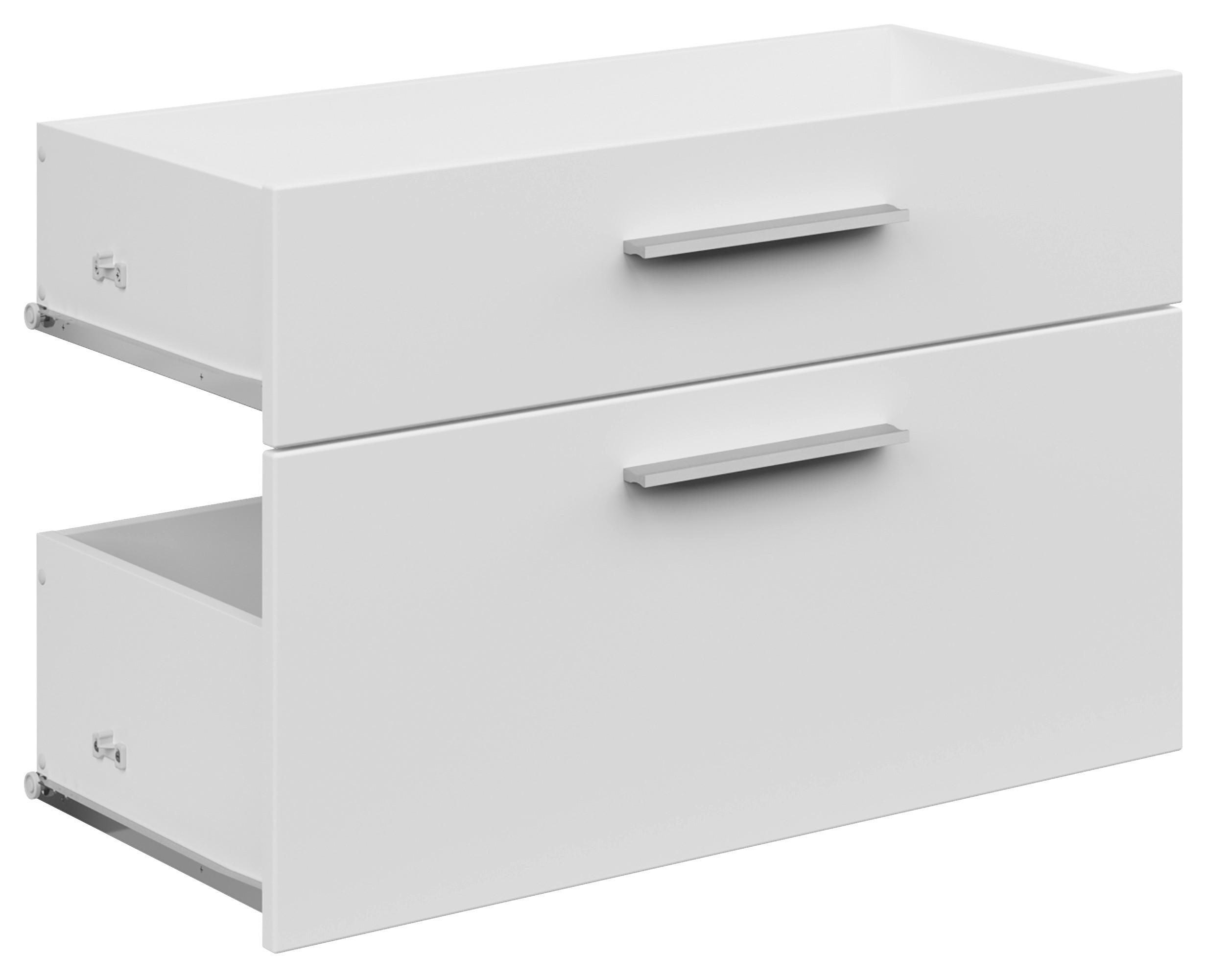SCHUBKASTENEINSATZ 73,1/34,1/36,6 cm - Weiß, KONVENTIONELL, Holzwerkstoff (73,1/34,1/36,6cm) - Voleo