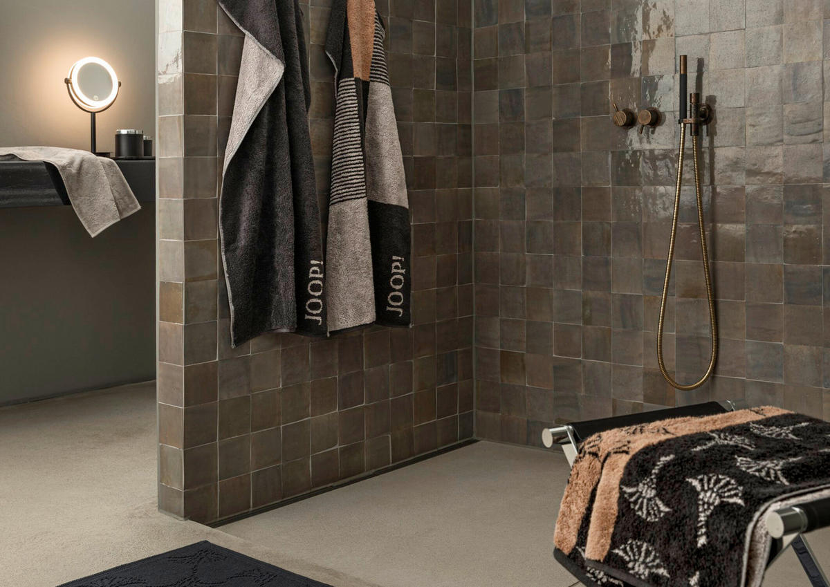 HANDTUCH DIVIDED SQUARES Grau  - Grau, Basics, Textil (50/100cm) - Joop!