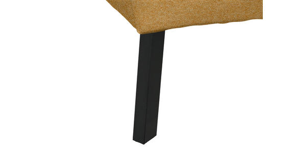 ECKSOFA in Chenille Currygelb 280/205 cm - Currygelb/Schwarz, Design, Textil/Metall (280/205cm) - Xora