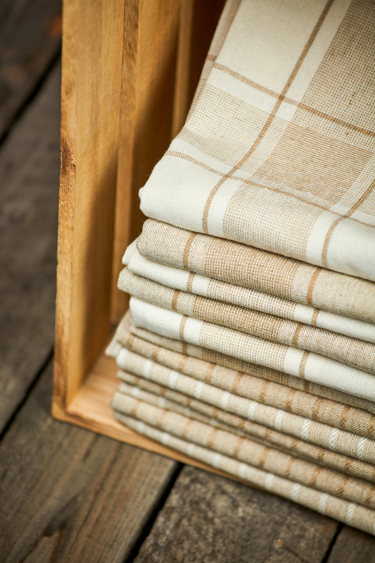 KÖKSHANDDUK SET vit, beige  - vit/beige, Basics, textil (50/70/0.4cm)