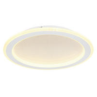 STROPNÍ LED SVÍTIDLO, 40/5 cm  - bílá/opál, Konvenční, kov/plast (40/5cm) - Globo
