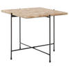 COUCHTISCH 50/50/45 cm quadratisch Schwarz, Braun  - Schwarz/Braun, Design, Stein/Metall (50/50/45cm) - Livetastic