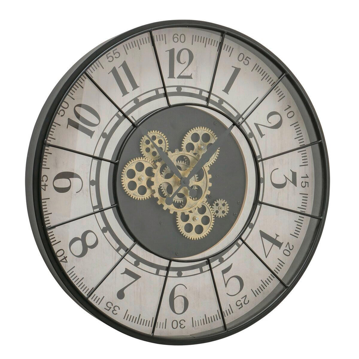 ZIDNI SAT      57/57/7 cm    - siva/bela, Osnovno, staklo/drvo (57/57/7cm) - Boltze Home