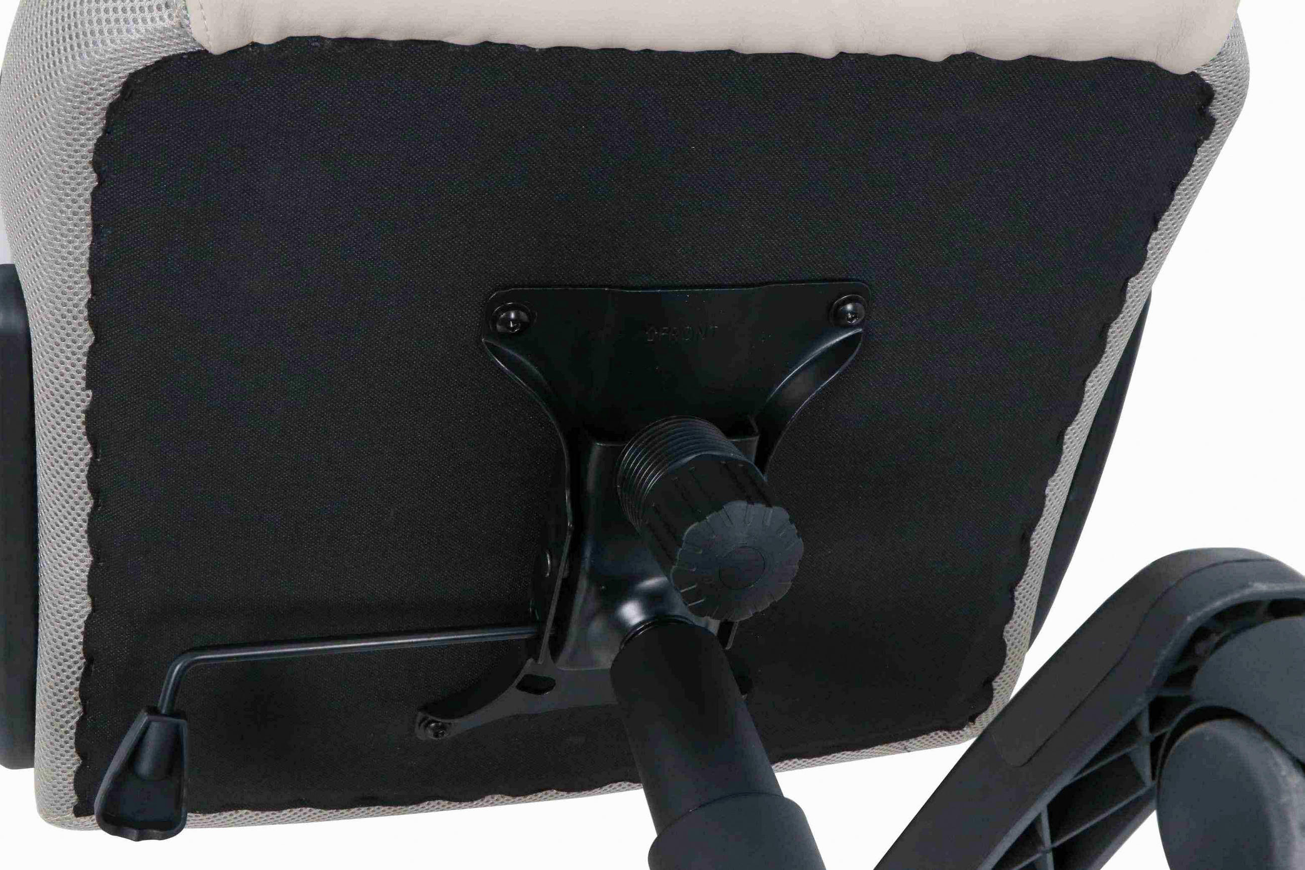 CHEFSESSEL Lederlook, Netzbespannung Grau, Schwarz, Taupe  - Taupe/Schwarz, KONVENTIONELL, Kunststoff/Textil (70/113-121/74cm) - Cantus