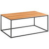 COUCHTISCH Eiche massiv 100/60/41,5 cm rechteckig Schwarz, Eichefarben  - Eichefarben/Schwarz, Design, Holz/Metall (100/60/41,5cm) - Johann Jakob