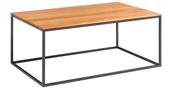 COUCHTISCH in Holz 100/60/41,5 cm - Eichefarben/Schwarz, Design, Holz/Metall (100/60/41,5cm) - Johann Jakob