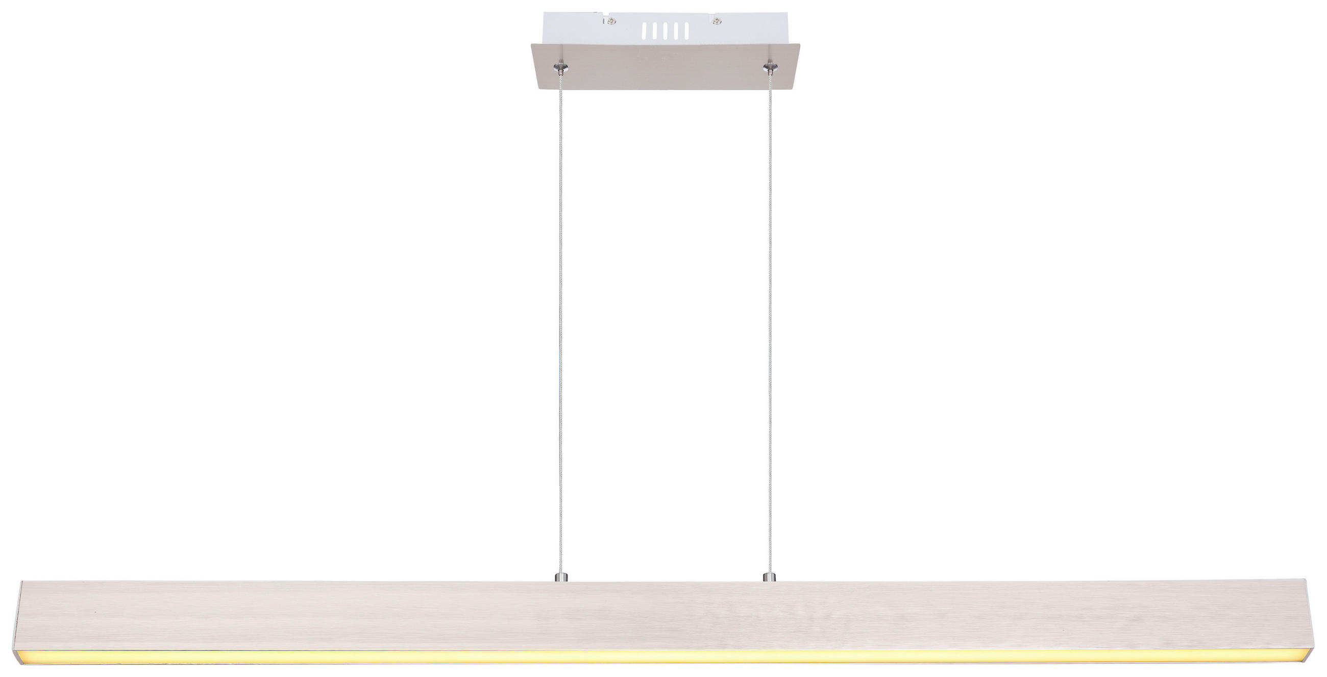 LED-HÄNGELEUCHTE VERENA 121/8/120 cm  - Opal/Weiß, Design, Kunststoff/Metall (121/8/120cm) - Globo