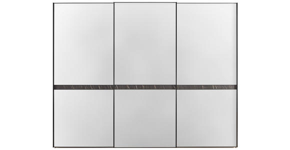 SCHWEBETÜRENSCHRANK 280/222/68 cm 3-türig  - Schwarz/Grau, Design, Glas/Holzwerkstoff (280/222/68cm) - Moderano