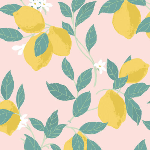 Xora Vliestapete Gelb, Grün, Pink 52x1000 cm