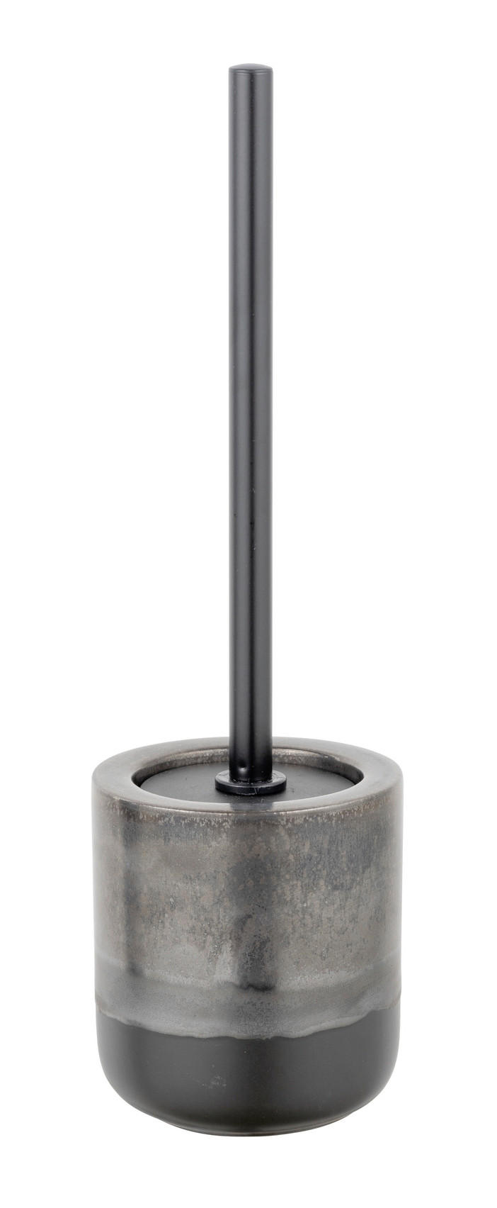 WC-BÜRSTENGARNITUR - Dunkelgrau/Grau, KONVENTIONELL, Keramik/Kunststoff (11,5/38,5/11,5cm) - Schöner Wohnen