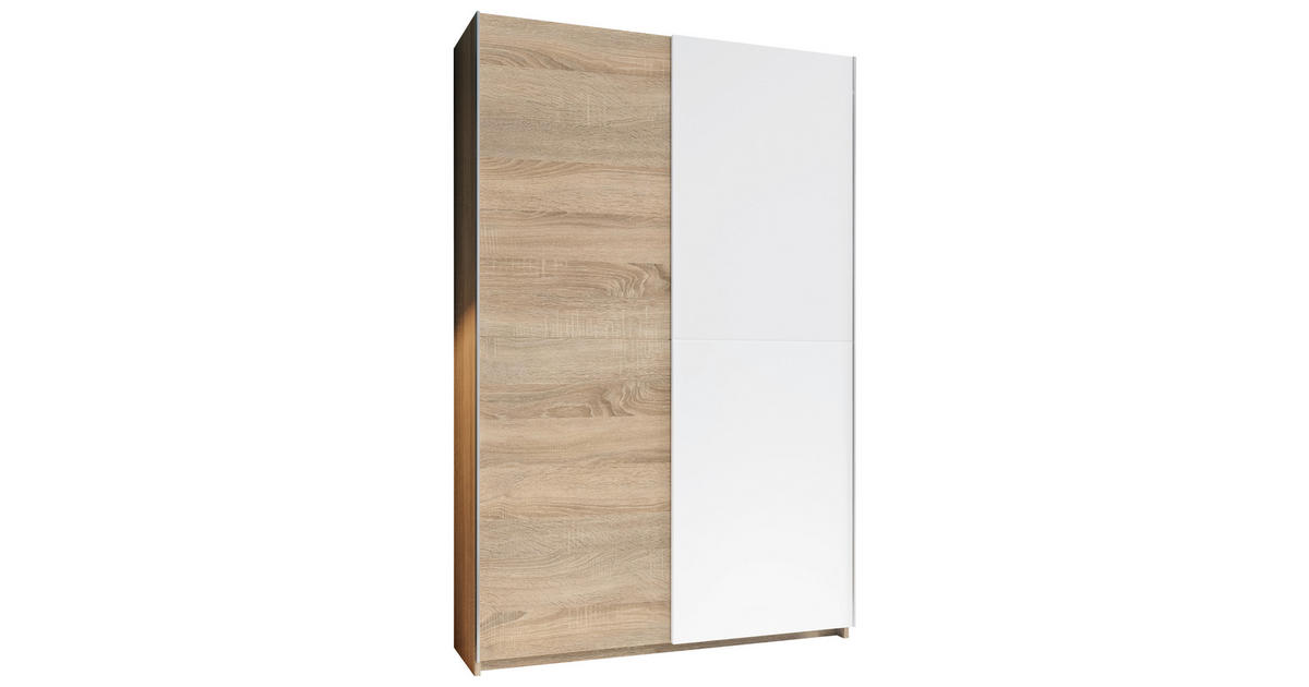 Carryhome Dulap Multifuncțional, 125/195/38 cm, alb, stejar Sonoma