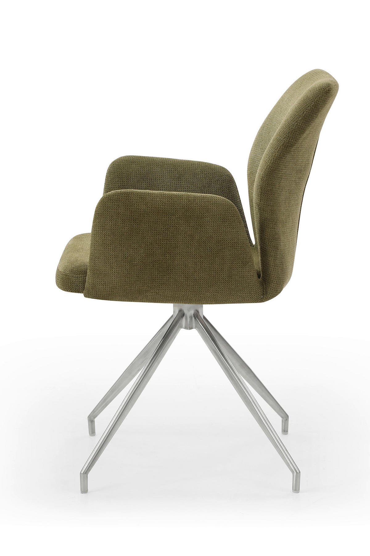 OTOČNÁ STOLIČKA, štruktúra, zelená - zelená/strieborná, Modern, kov/textil (60/89/62cm) - Livetastic