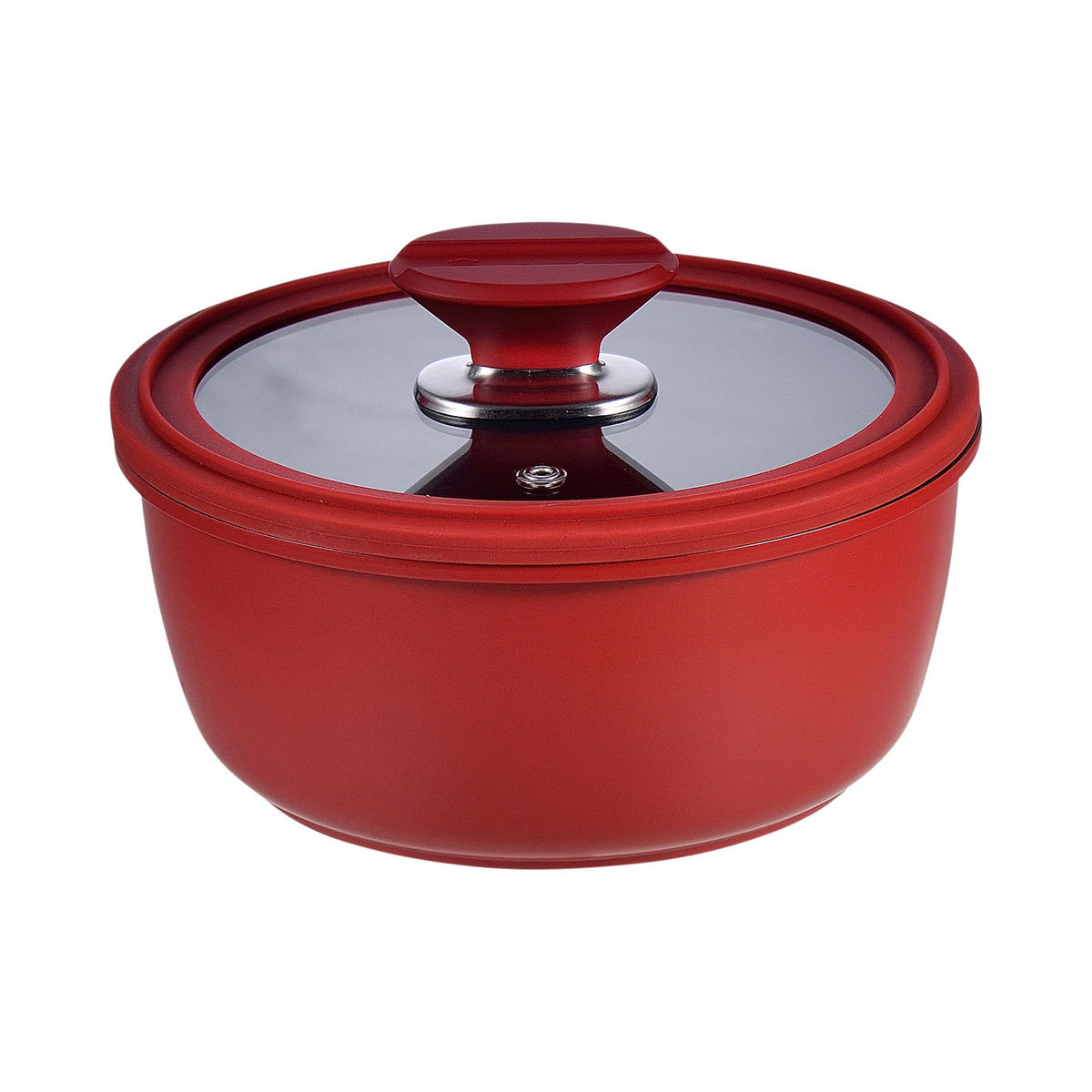KOCHTOPFSET SHARE PLAY 10-teilig  - Rot/Schwarz, Basics, Glas/Metall (30.3/32/32.6cm) - Masterpro