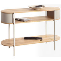 KONSOLENTISCH Eichefarben, Kaschmir  - Kaschmir/Eichefarben, Trend, Holzwerkstoff/Metall (110/76/39cm)