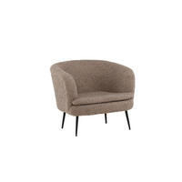 FÅTÖLJ i metall, textil svart, ljusbrun  - ljusbrun/svart, Design, metall/textil (81/75/80cm) - Livetastic
