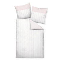 BETTWÄSCHE CHINCHILLA-S Flanell 155/220 cm  - Rosa/Weiß, Design, Textil (155/220cm) - Janine