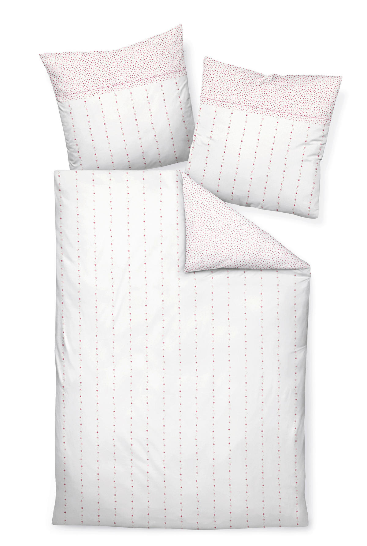 BETTWÄSCHE CHINCHILLA-S Flanell 155/220 cm  - Rosa/Weiß, Design, Textil (155/220cm) - Janine