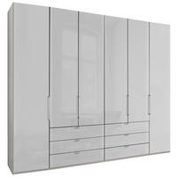 DREHTÜRENSCHRANK  in Weiß  - Chromfarben/Weiß, KONVENTIONELL, Glas/Holzwerkstoff (250/216/58cm) - Dieter Knoll