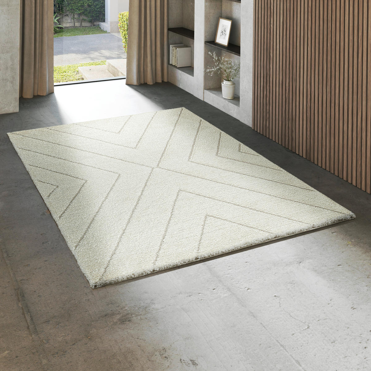 HOCHFLORTEPPICH 120/170 cm Ideal Shaggy Creme  - Creme, KONVENTIONELL, Textil (120/170cm) - Novel
