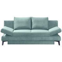 SCHLAFSOFA Cord Türkis  inkl. Bettkasten, Schlaffunktion, Armteilverstellung  - Türkis/Schwarz, Design, Textil/Metall (200/85/90cm) - Novel