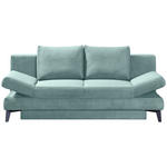 SCHLAFSOFA Cord Türkis  inkl. Bettkasten, Schlaffunktion, Armteilverstellung  - Türkis/Schwarz, Design, Textil/Metall (200/85/90cm) - Novel