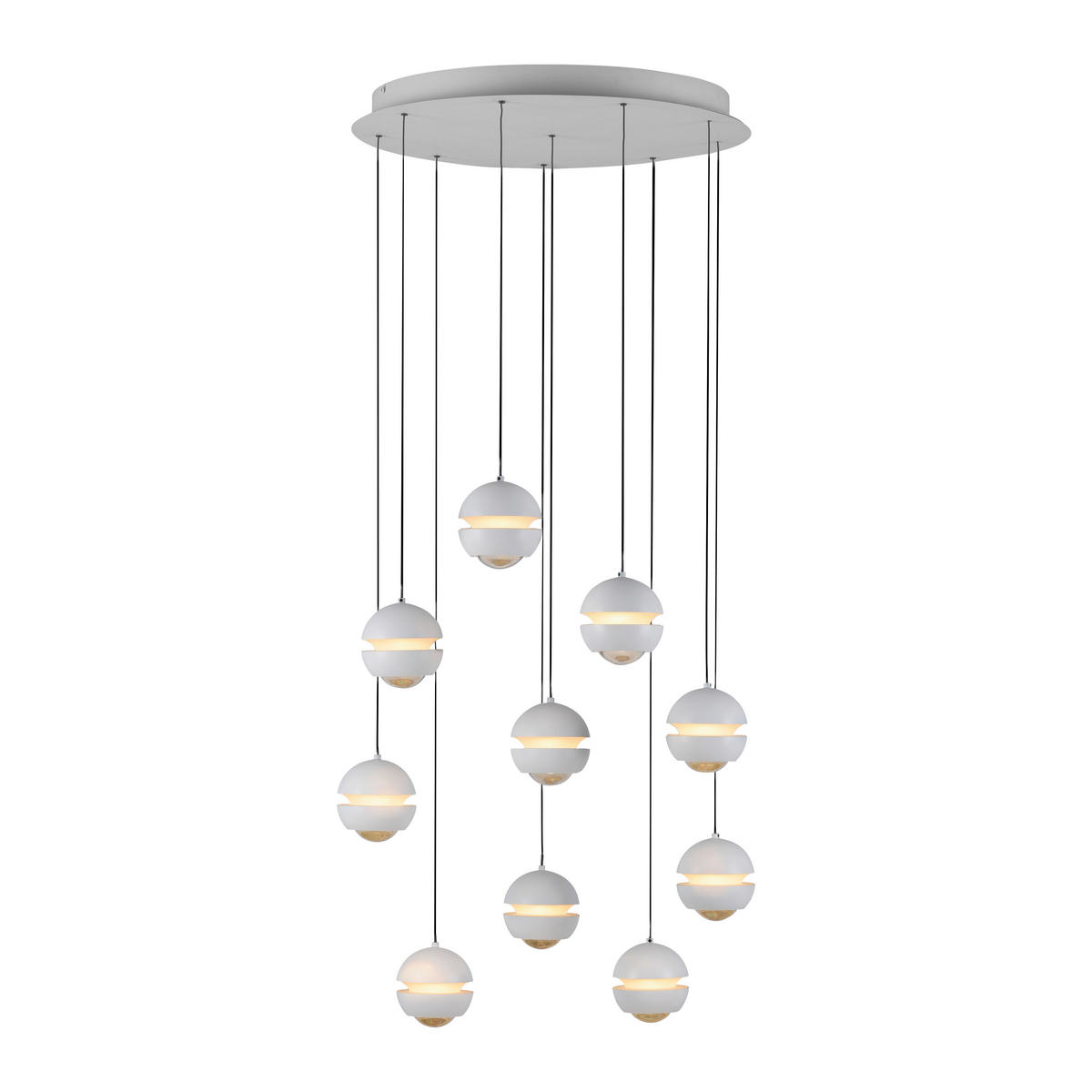 LED-PENDELLEUCHTE 55/55/220 cm  - Weiß, Design, Kunststoff/Metall (55/55/220cm) - Schöner Wohnen