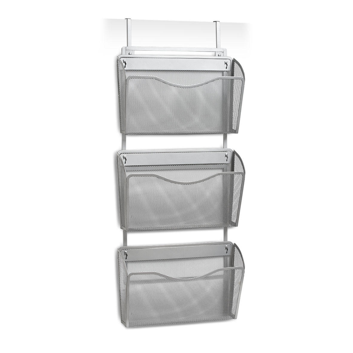 Zeller Present Zeitungsständer Silber 34x85x9 cm