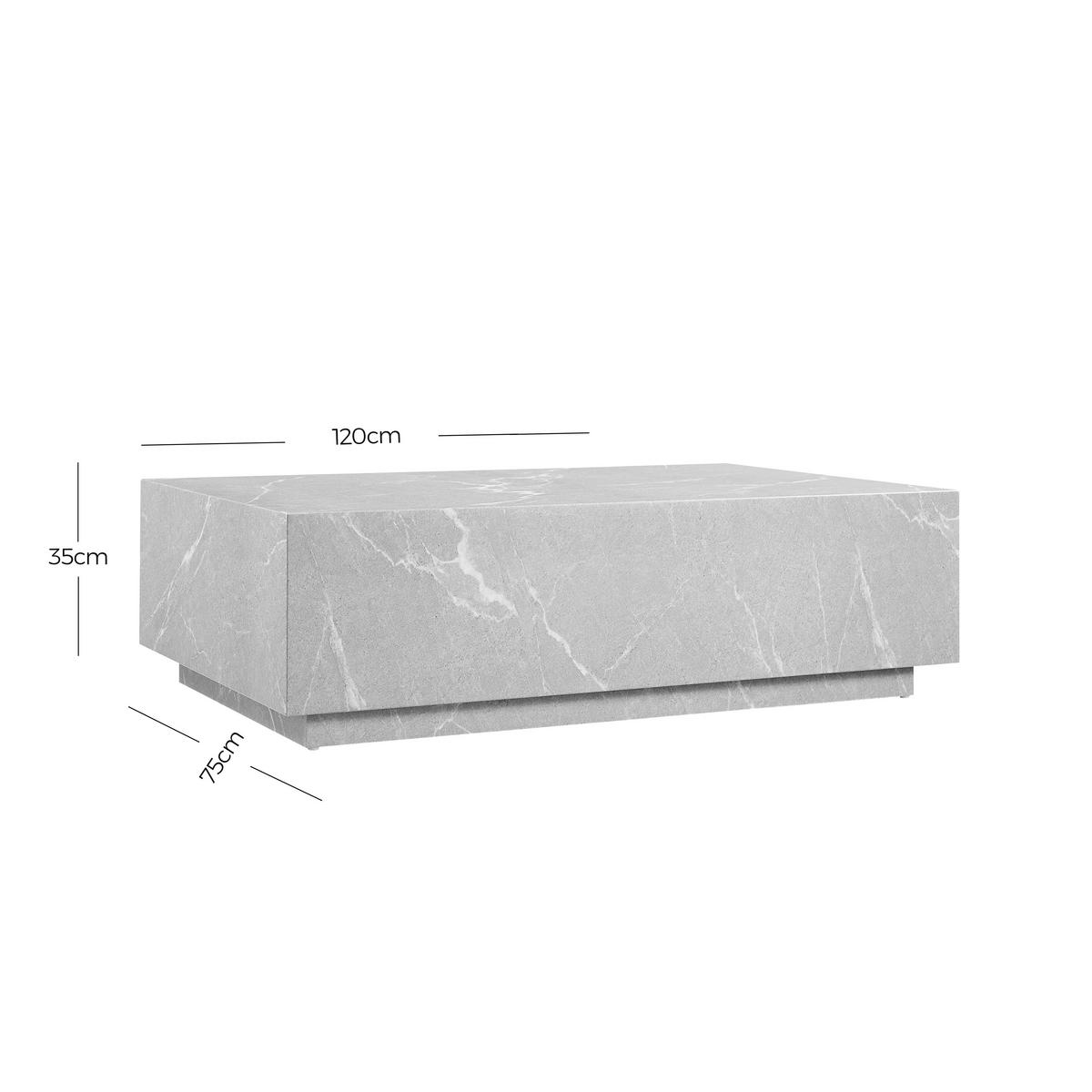 COUCHTISCH in Holzwerkstoff 120/75/35 cm  - Grau, Design, Holzwerkstoff (120/75/35cm) - Livetastic