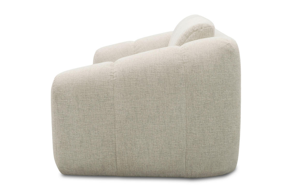 SCHLAFSOFA Chenille Beige  - Beige/Schwarz, MODERN, Kunststoff/Textil (192/85/110cm) - Livetastic